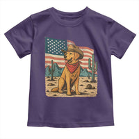 Patriotic Cowboy Dog Toddler T Shirt American Flag Western Country - Wonder Print Shop