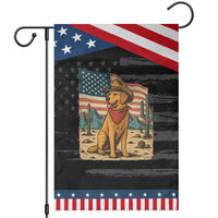 Patriotic Cowboy Dog Garden Flag American Flag Western Country