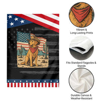Patriotic Cowboy Dog Garden Flag American Flag Western Country