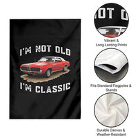 I'm Not Old I'm Classic Garden Flag Vintage 1970 Mercury Cougar Hardtop Classic Car Enthusiast