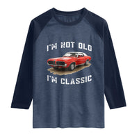 I'm Not Old I'm Classic Raglan Shirt Vintage 1970 Mercury Cougar Hardtop Classic Car Enthusiast