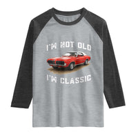 I'm Not Old I'm Classic Raglan Shirt Vintage 1970 Mercury Cougar Hardtop Classic Car Enthusiast