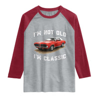 I'm Not Old I'm Classic Raglan Shirt Vintage 1970 Mercury Cougar Hardtop Classic Car Enthusiast