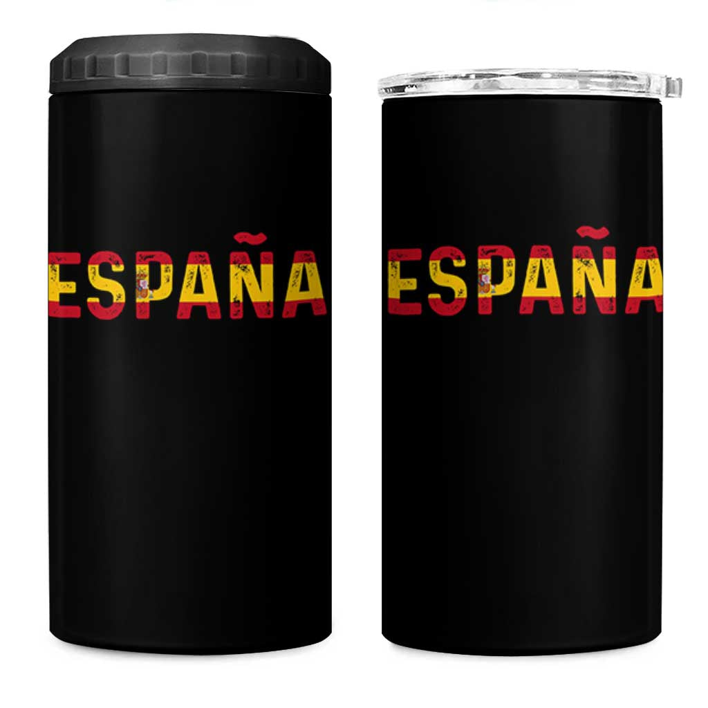 Spain Spanish Flag Espana Pride 4 in 1 Can Cooler Tumbler