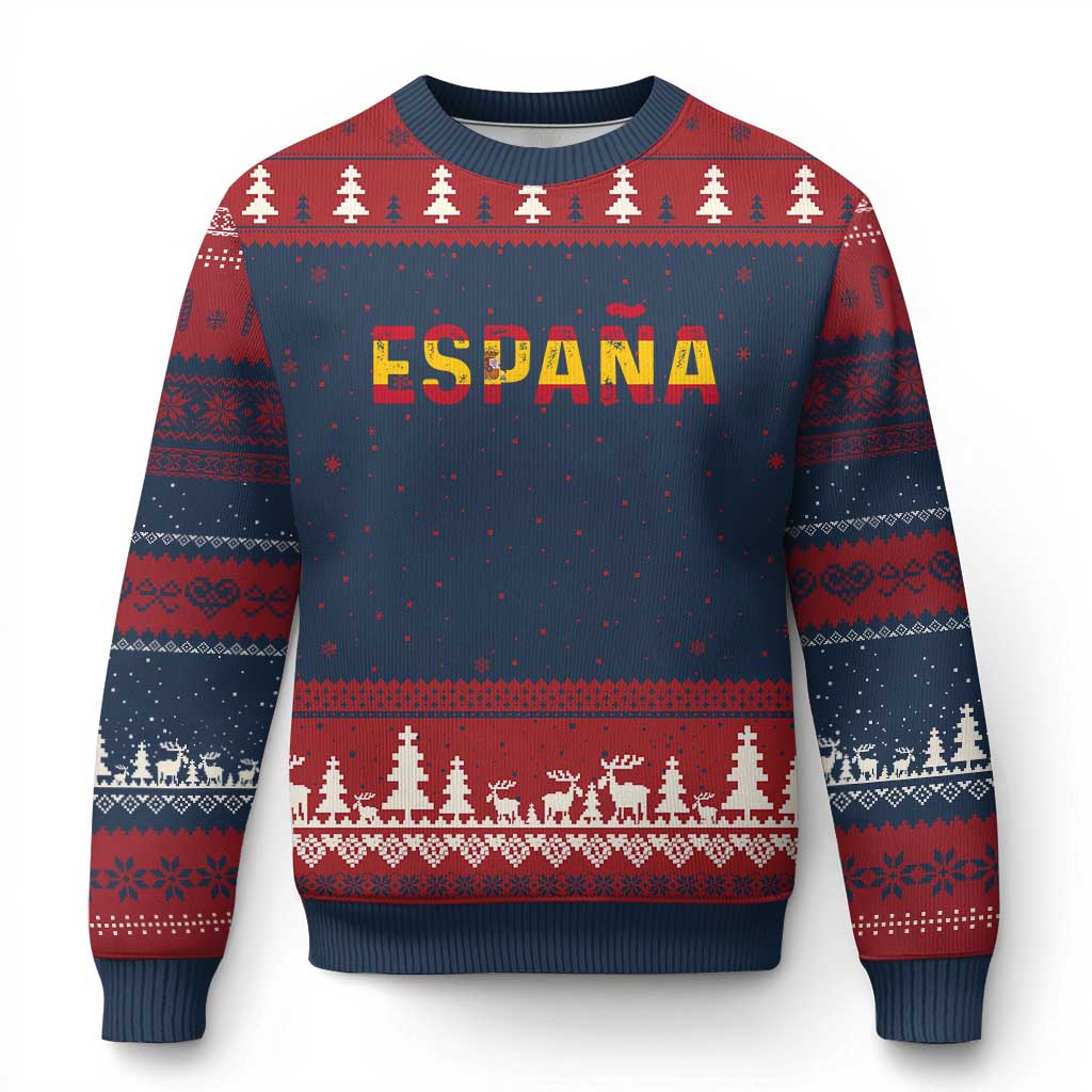 Spain Spanish Flag Espana Pride Ugly Christmas Sweater