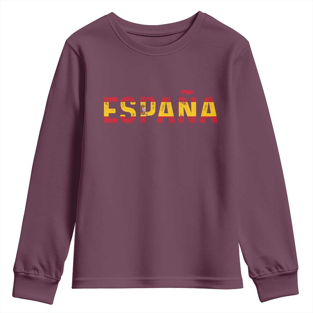 Spain Spanish Flag Espana Pride Youth Sweatshirt