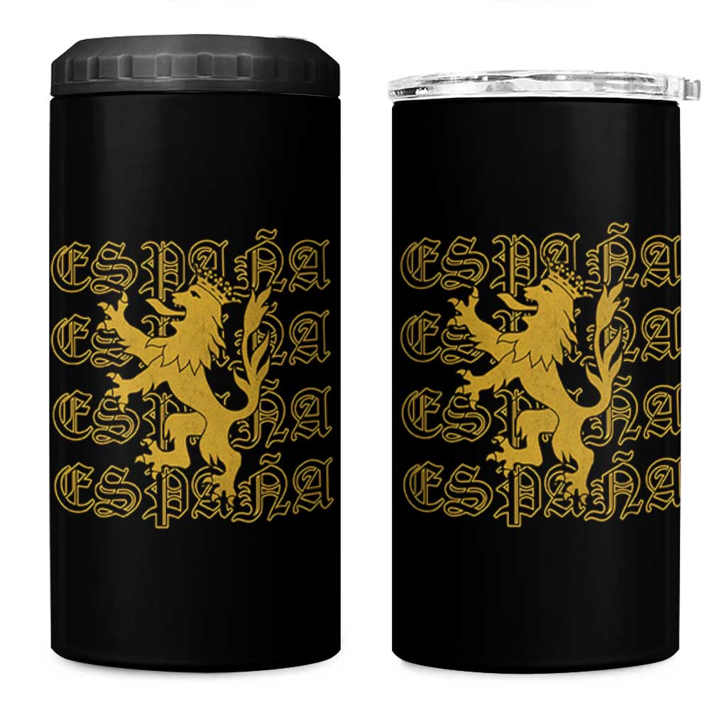 Spain Espana Heraldic Lion Pride 4 in 1 Can Cooler Tumbler