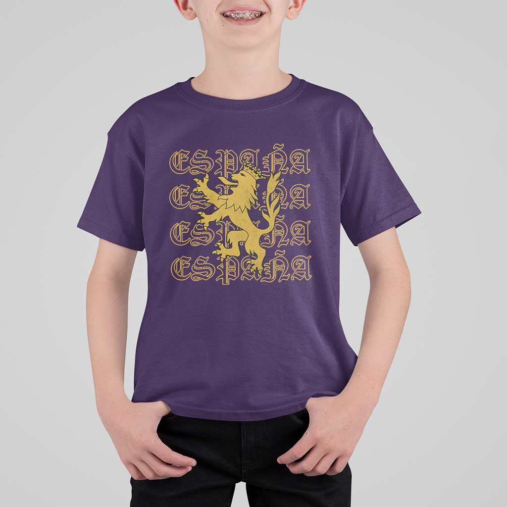 Spain Espana Heraldic Lion Pride T Shirt For Kid