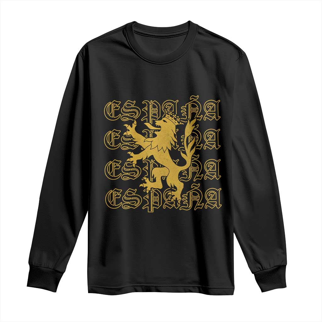 Spain Espana Heraldic Lion Pride Long Sleeve Shirt