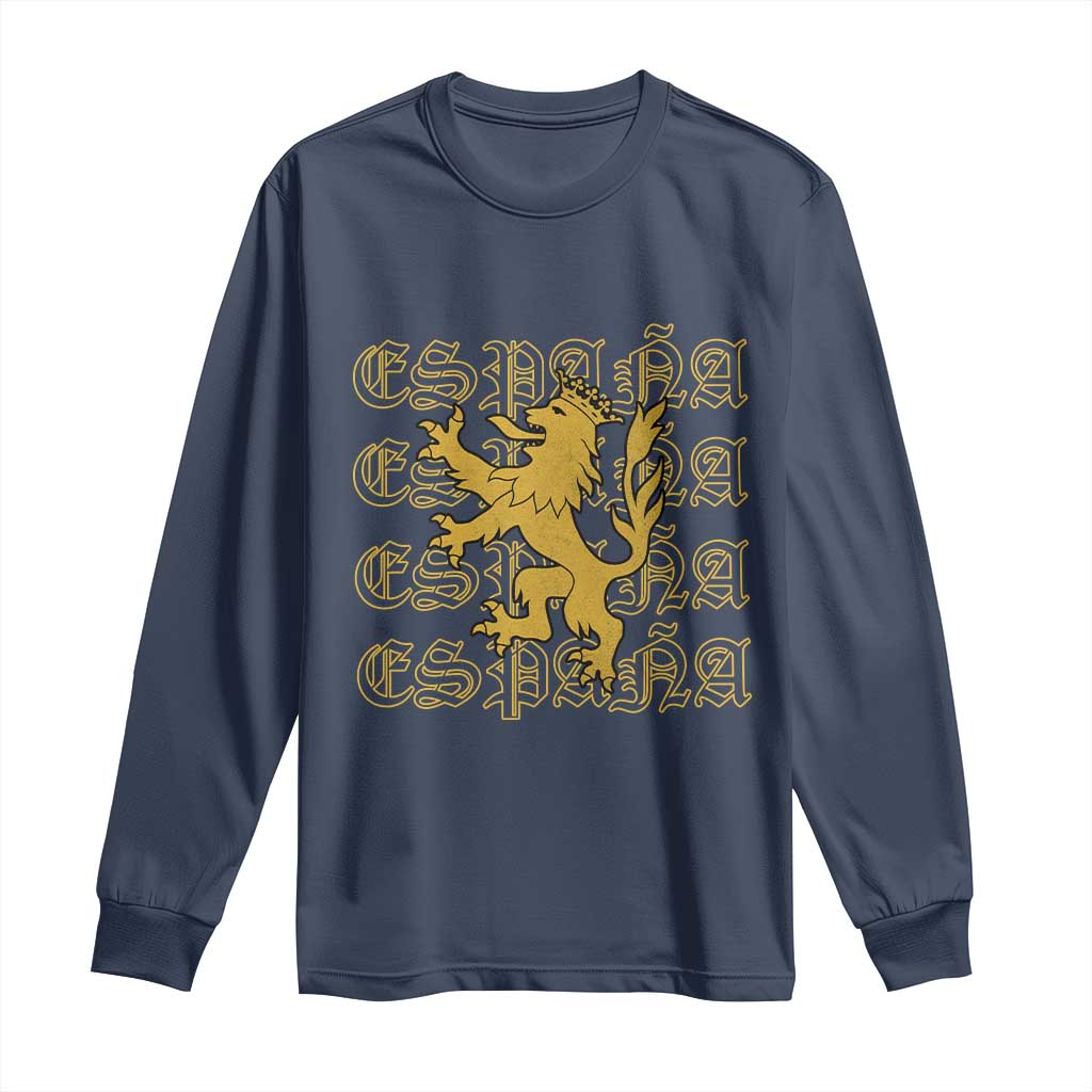 Spain Espana Heraldic Lion Pride Long Sleeve Shirt
