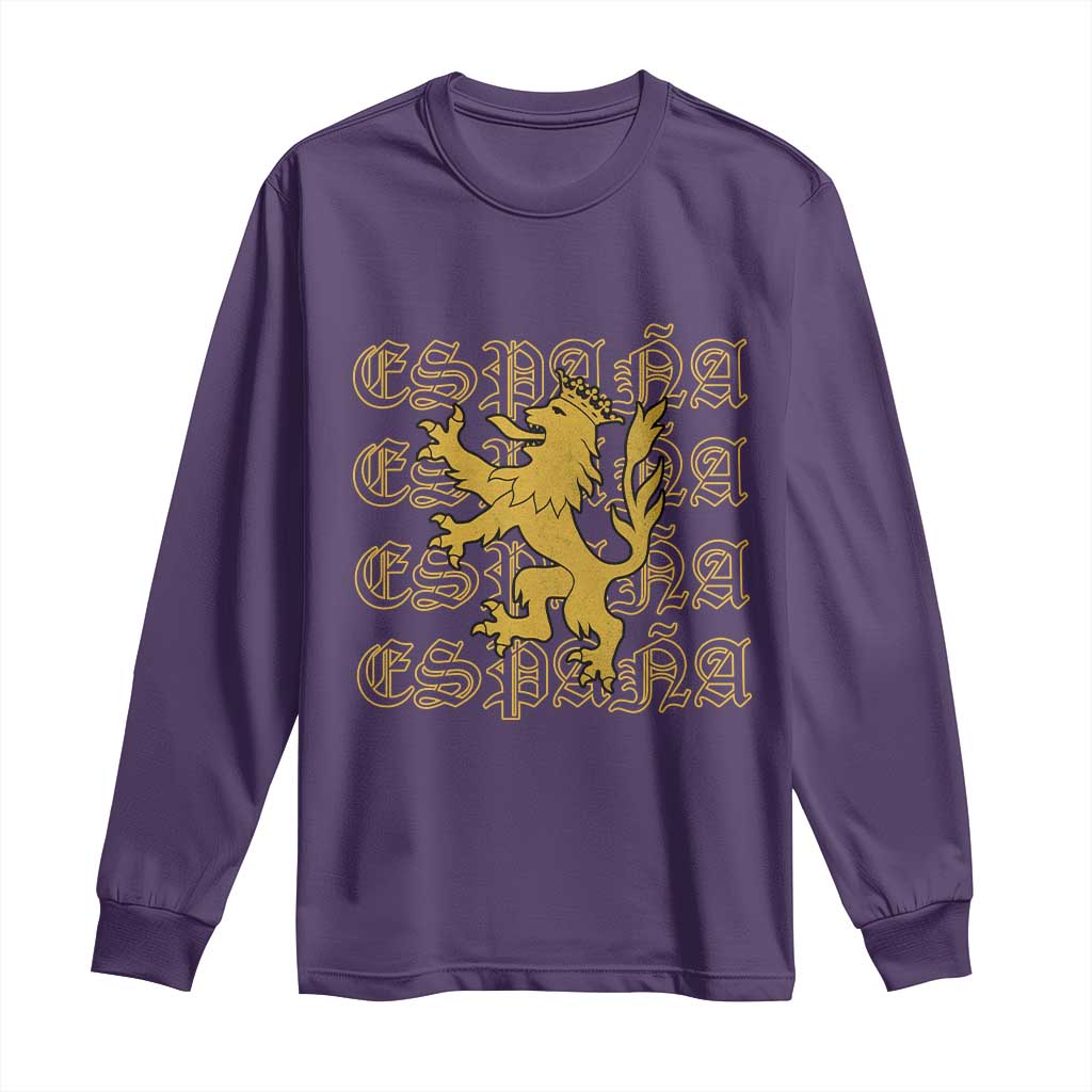 Spain Espana Heraldic Lion Pride Long Sleeve Shirt