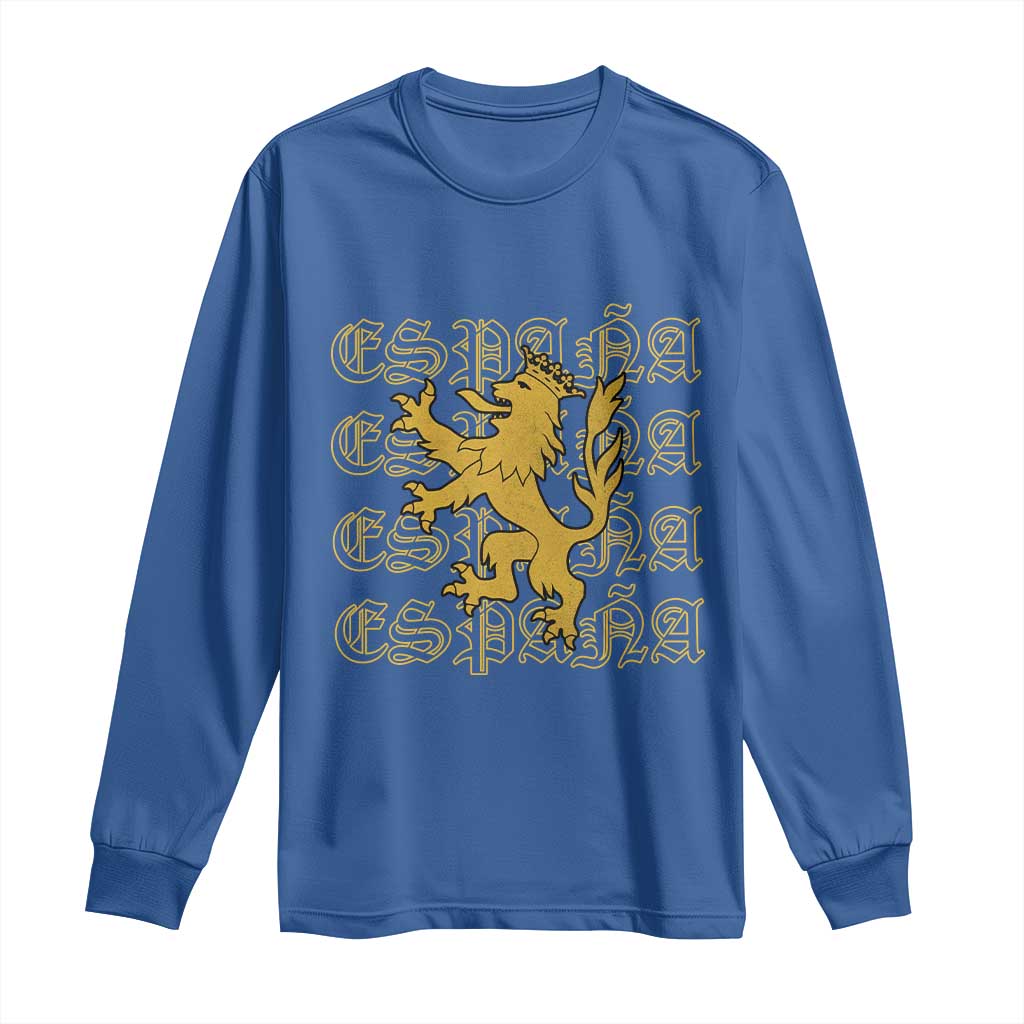 Spain Espana Heraldic Lion Pride Long Sleeve Shirt