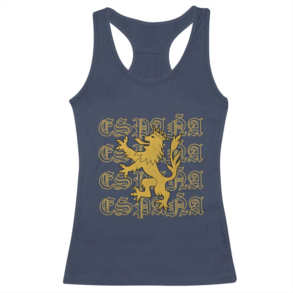 Spain Espana Heraldic Lion Pride Racerback Tank Top