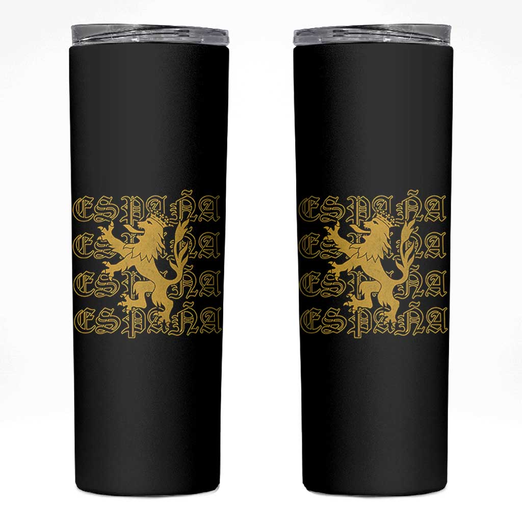 Spain Espana Heraldic Lion Pride Skinny Tumbler