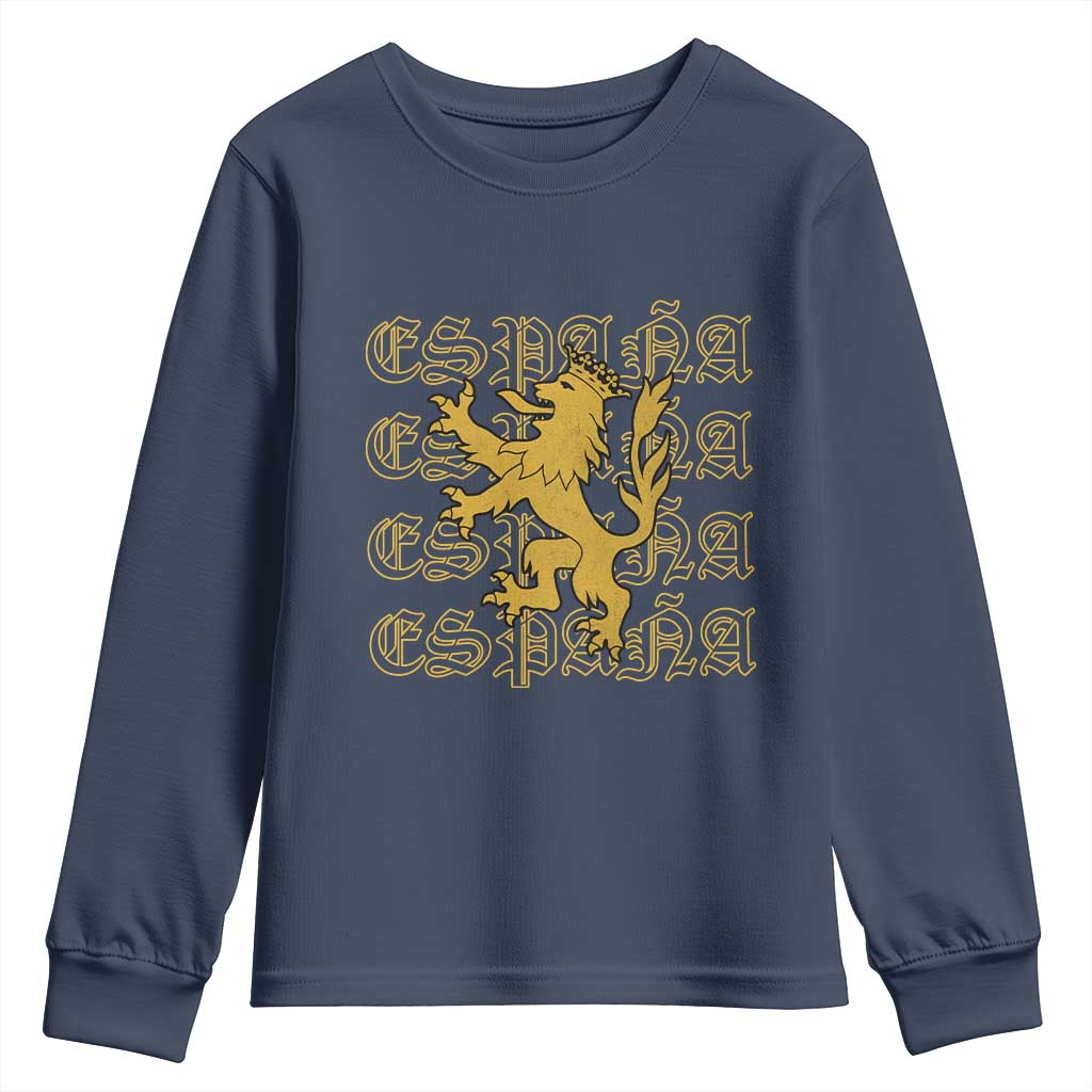 Spain Espana Heraldic Lion Pride Youth Sweatshirt