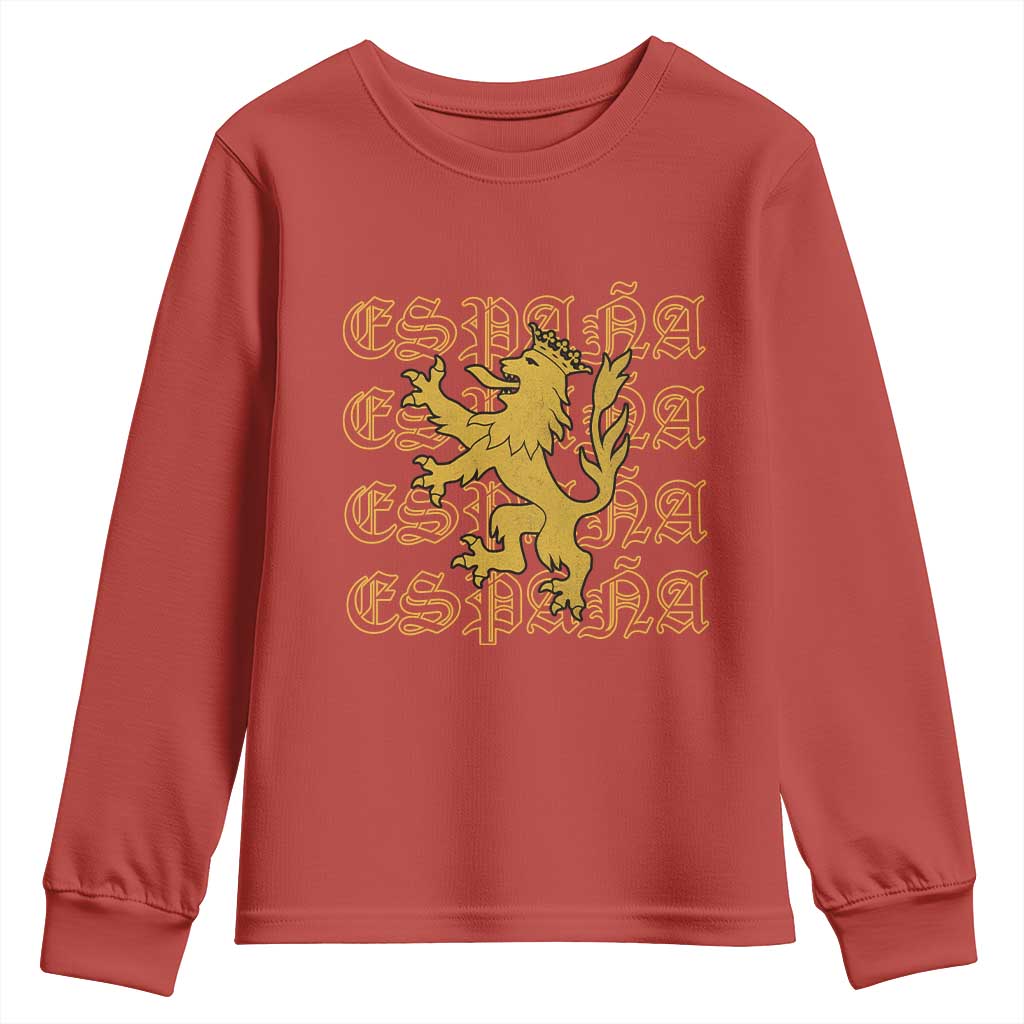 Spain Espana Heraldic Lion Pride Youth Sweatshirt
