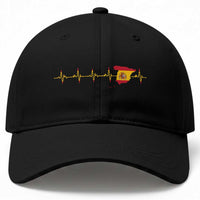 Spain Heartbeat EKG Espana Spanish Flag Map Baseball Cap
