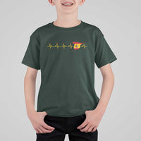 Spain Heartbeat EKG Espana Spanish Flag Map T Shirt For Kid