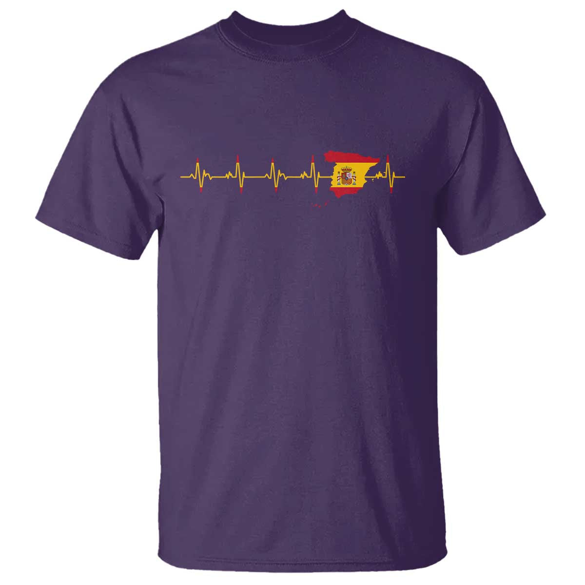 Spain Heartbeat EKG Espana Spanish Flag Map T Shirt