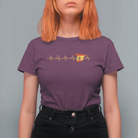 Spain Heartbeat EKG Espana Spanish Flag Map T Shirt For Women