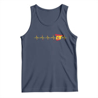 Spain Heartbeat EKG Espana Spanish Flag Map Tank Top