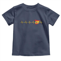 Spain Heartbeat EKG Espana Spanish Flag Map Toddler T Shirt