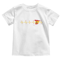 Spain Heartbeat EKG Espana Spanish Flag Map Toddler T Shirt