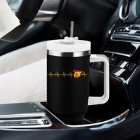 Spain Heartbeat EKG Espana Spanish Flag Map Tumbler With Handle
