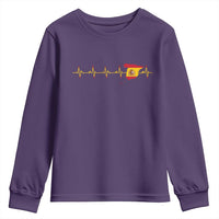 Spain Heartbeat EKG Espana Spanish Flag Map Youth Sweatshirt