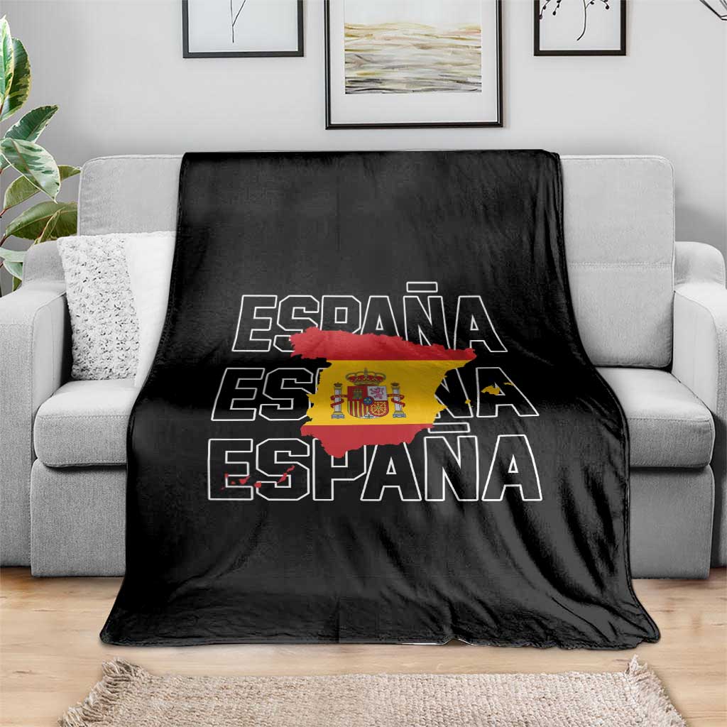 Espana Spain Map Pride Spanish Flag Throw Blanket