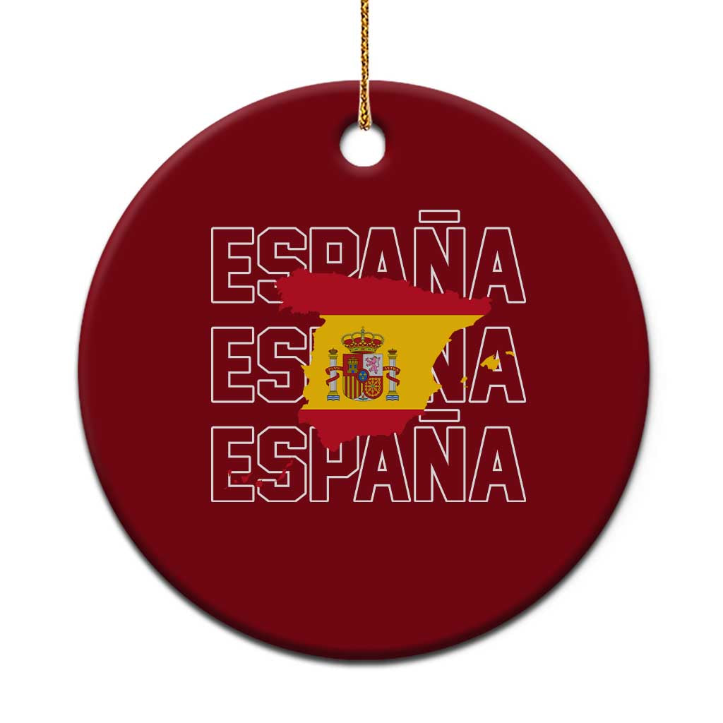 Espana Spain Map Pride Spanish Flag Ceramic Ornament