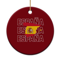 Espana Spain Map Pride Spanish Flag Ceramic Ornament
