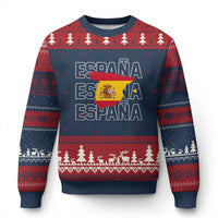 Espana Spain Map Pride Spanish Flag Ugly Christmas Sweater