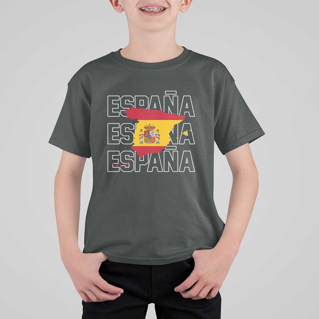 Espana Spain Map Pride Spanish Flag T Shirt For Kid