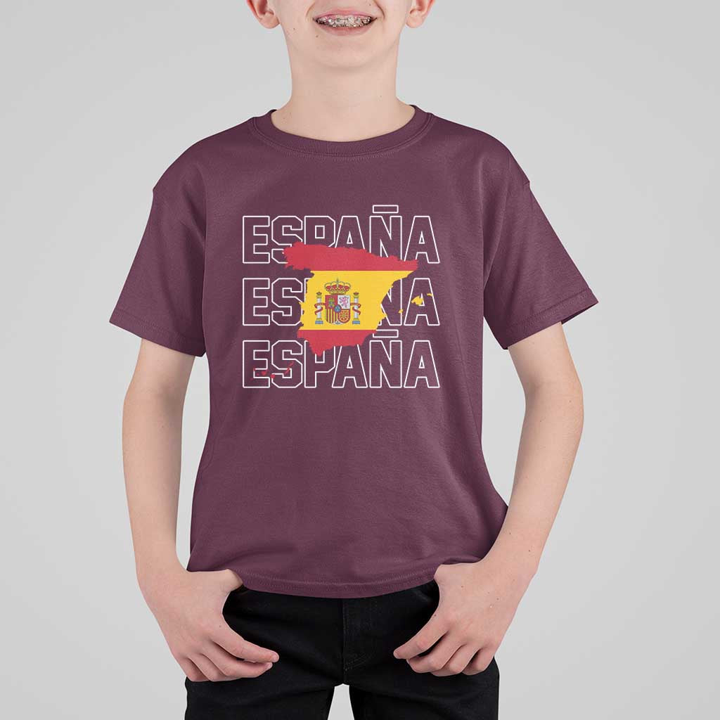 Espana Spain Map Pride Spanish Flag T Shirt For Kid