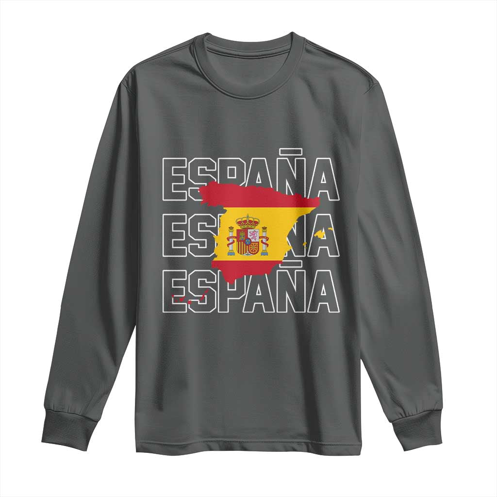 Espana Spain Map Pride Spanish Flag Long Sleeve Shirt