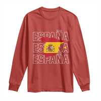 Espana Spain Map Pride Spanish Flag Long Sleeve Shirt