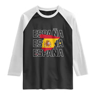Espana Spain Map Pride Spanish Flag Raglan Shirt