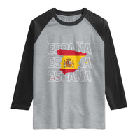 Espana Spain Map Pride Spanish Flag Raglan Shirt