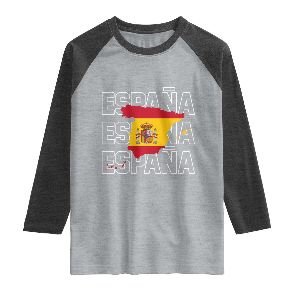 Espana Spain Map Pride Spanish Flag Raglan Shirt