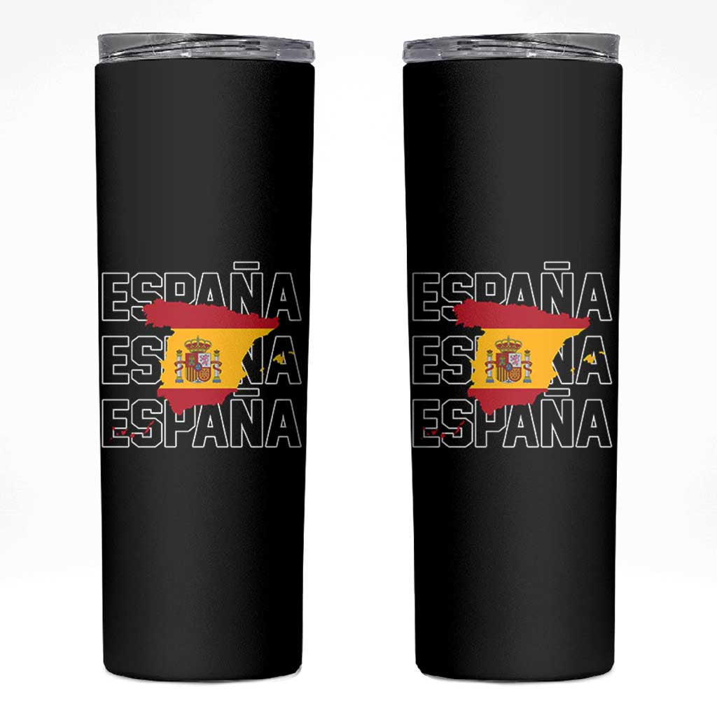 Espana Spain Map Pride Spanish Flag Skinny Tumbler