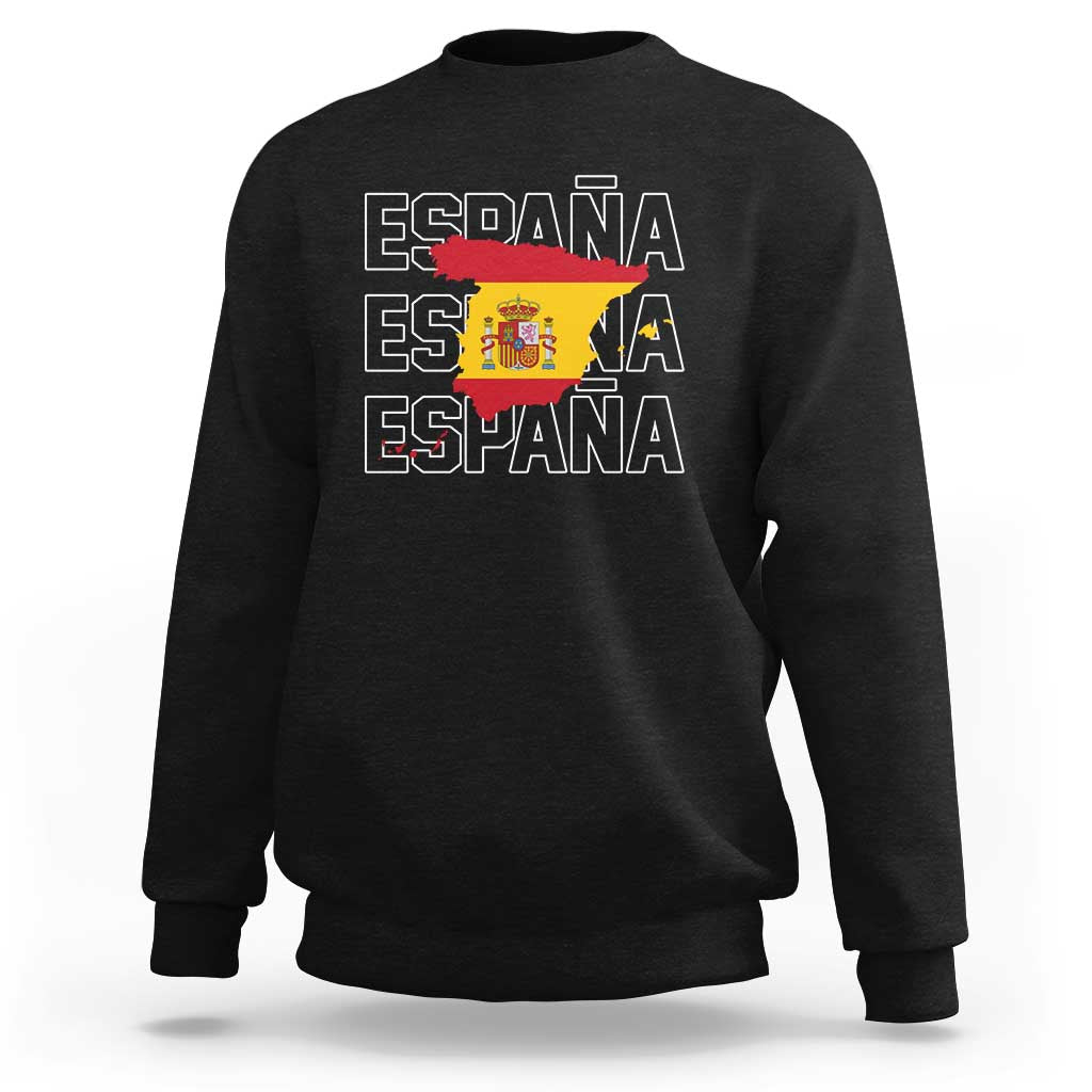 Espana Spain Map Pride Spanish Flag Sweatshirt