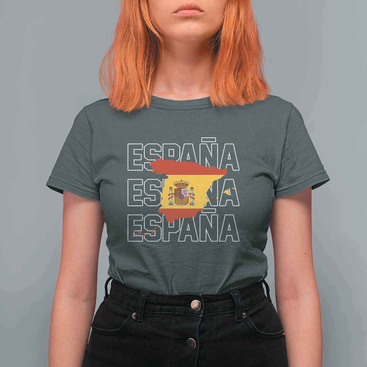 Espana Spain Map Pride Spanish Flag T Shirt For Women