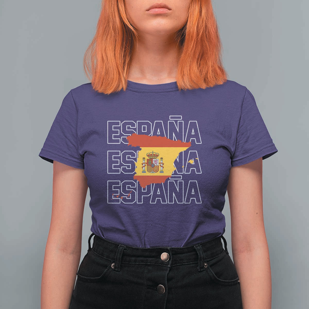 Espana Spain Map Pride Spanish Flag T Shirt For Women