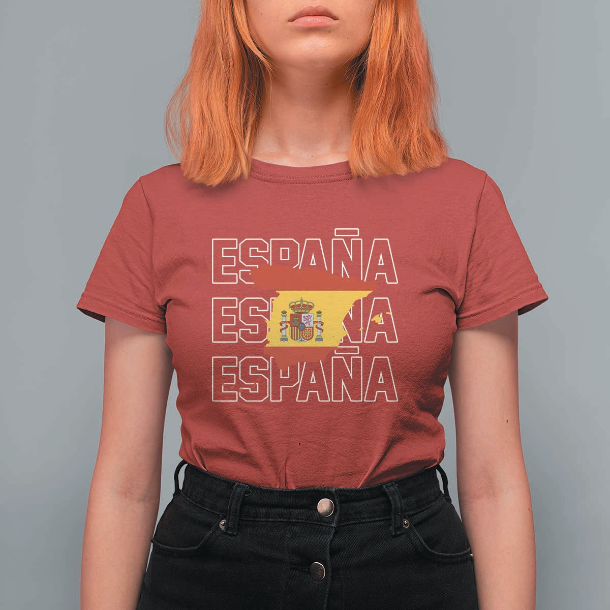 Espana Spain Map Pride Spanish Flag T Shirt For Women