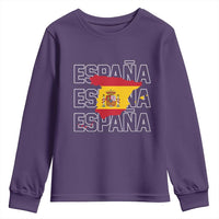 Espana Spain Map Pride Spanish Flag Youth Sweatshirt