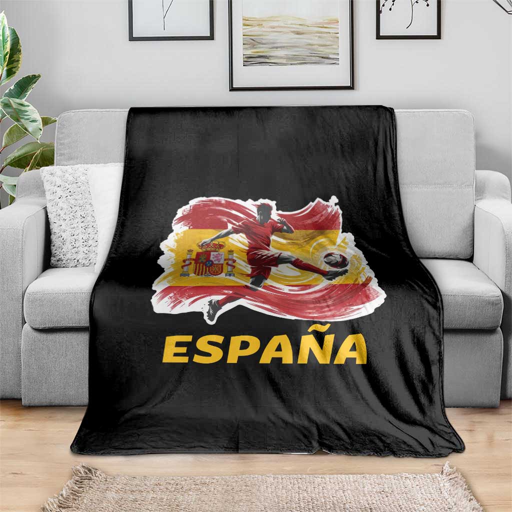 Spain Espana Soccer Football Fan Spanish Flag Throw Blanket