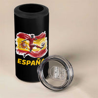 Spain Espana Soccer Football Fan Spanish Flag 4 in 1 Can Cooler Tumbler