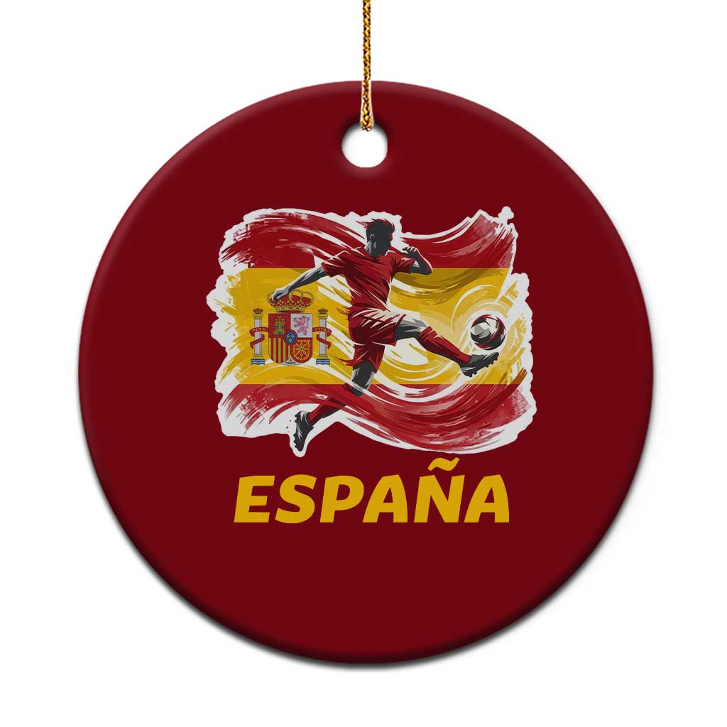Spain Espana Soccer Football Fan Spanish Flag Ceramic Ornament