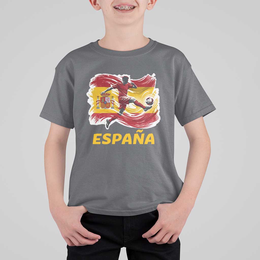Spain Espana Soccer Football Fan Spanish Flag T Shirt For Kid